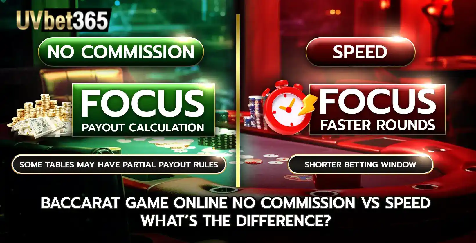 Baccarat game online No Commission vs Speed What the difference